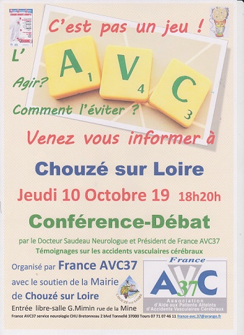 Affiche de la conférence débat sur les A.V.C