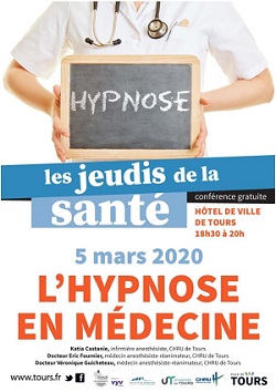Affiche de la conférence sur l'hypnose en médecine