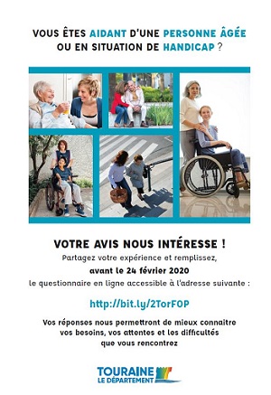 Affiche de l'enquête sur les aidants en Indre et Loire