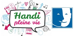 Logo de l'association Handi Pleine Vie avec le pictogramme du handicap mental
